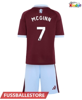 Günstige Aston Villa John McGinn #7 Heimtrikotsatz Kinder 2026-27 Kurzarm (+ Kurze Hosen)